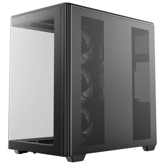  Корпус Deepcool CG590U 5F, черный, TG (aquarium), 5x120mm ARGB Fan, mini-ITX, mATX, ATX 