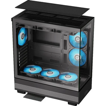  Корпус PcCooler C3Q500 BK, без БП, Midi-Tower, TG, no fans, 1xUSB 3.0 + 2.0 1xUSB-C, ATX, mITX Black 