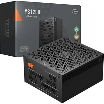  Блок питания PCCOOLER YS1200 Gen.5 (p5-ys1200-g1ffbk1-eu), 1200Вт, 80 Plus Gold, 135мм, черный, retail 