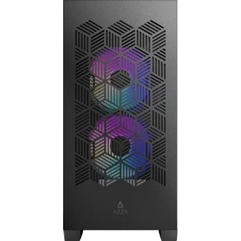  Корпус AZZA Aerohex-M (csaz-203a03m), без БП, mATX, черный 