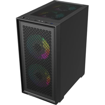  Корпус Accord ACC-1902 black w/o PSU mATX 7x120mm 2xUSB2.0 1xUSB3.0 audio bott PSU 