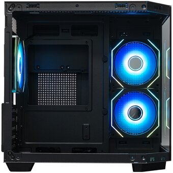  Корпус XASTRA QT400M 3ARGB-C6-AC Black (QT400M-3FM12A-C6-AC) mATX/Aquarium/Screewless/3x120mm ARGB PWM FM fans/Argb+PWM HUB 6port/Type-C+USB3.0 