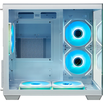  Корпус XASTRA QW400M 5ARGB-C6-AC White (QW400M-5FM12A-C6-AC-WH) mATX/Aquarium/Screewless/5x120mm ARGB PWM FM fans/Argb+PWM HUB 6port 
