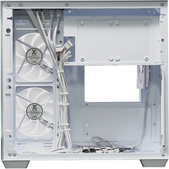 Корпус XASTRA QW400M 5ARGB-C6-AC White (QW400M-5FM12A-C6-AC-WH) mATX/Aquarium/Screewless/5x120mm ARGB PWM FM fans/Argb+PWM HUB 6port 