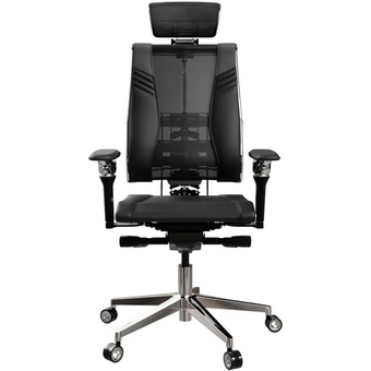  Кресло Метта Yoga Spine Triumph B2 (CC.50.15.13A) Infinity Easy Clean черный экокожа/сетка с подголов. крестов. алюминий хром 