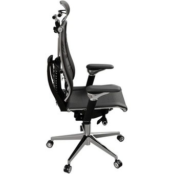  Кресло Метта Yoga Spine Triumph B2 (CC.50.15.13A) Infinity Easy Clean черный экокожа/сетка с подголов. крестов. алюминий хром 