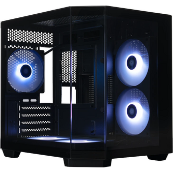  Корпус XASTRA QT400M 5ARGB-FC-C6-AC Black (QT400M-2FA24A-1FC12A-C6-AC) mATX/Aquarium/Screewless/1x120mm+2x240 ARGB PWM FC fans/Argb+PWM HUB 6port 