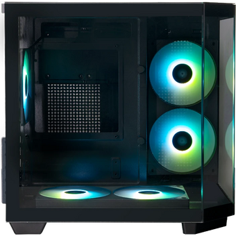  Корпус XASTRA QT400M 5ARGB-FC-C6-AC Black (QT400M-2FA24A-1FC12A-C6-AC) mATX/Aquarium/Screewless/1x120mm+2x240 ARGB PWM FC fans/Argb+PWM HUB 6port 