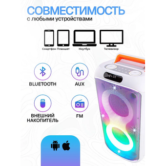  Портативная акустика ELTRONIC 30-86 Dance Box 900 белый 