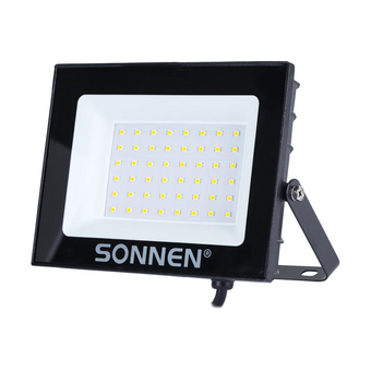  Прожектор светодиодный SONNEN 238414 50Вт, 6500К, 4000Лм, 50м2, IP65, 176x123x26мм, черный 