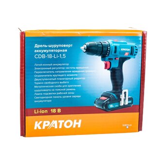  Дрель-шуруповерт Кратон CDB-18-Li-1,5 