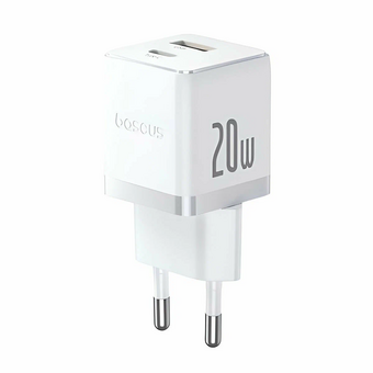  Зарядное устройство Baseus P10111608213-00 Palm fast charger C+U 20W EU Moon White 