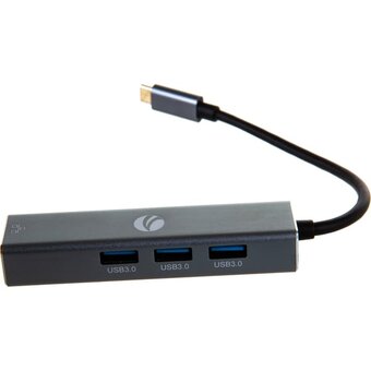  USB-концентратор VCOM DH311A USB 3.1 Type-C(M)--RJ-45+3*USB 3.0(f) Aluminum Shell (1/150) 