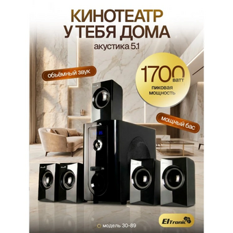  Акустическая система ELTRONIC 30-89 5.1 черная 