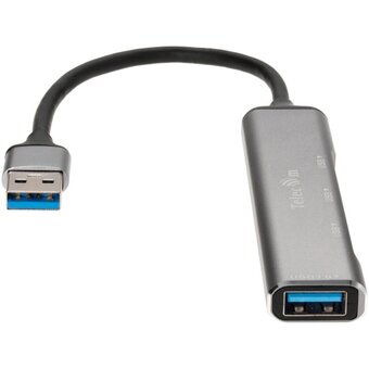  USB-концентратор TELECOM TA308U USB 3.0--USB 3.0+3*USB 2.0, Aluminum Shell, 0.2м (1/100) 