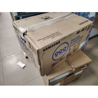  УЦ Микроволновая печь Samsung MS23F301TQW белый (плохая упаковка, б/у, нет гар.талона, замена магнетрона) 