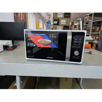  УЦ Микроволновая печь Samsung MS23F301TQW белый (плохая упаковка, б/у, нет гар.талона, замена магнетрона) 