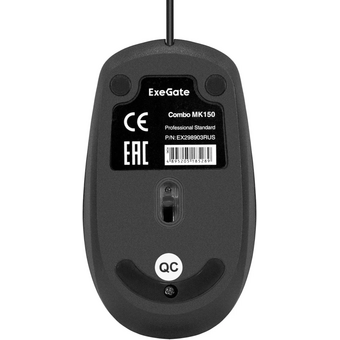  Комплект ExeGate Professional Standard Combo MK150 (EX298903RUS) клавиатура мультимедийная влагозащищенная 116кл. + мышь оптическая 1200dpi 
