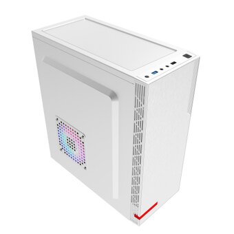  Корпус Eurocase M12 белый, ATX, ABS пластик, 2*USB2.0, USB3.0, HD Audio 