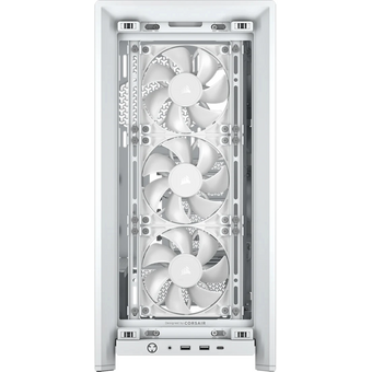  Корпус Corsair Frame 4000D RS (CC-9011313-WW), без БП, Midi-Tower, TG, 3x120mm, 2xUSB-A 3.2, 1xUSB Type-C, E-ATX, ATX, mITX White 