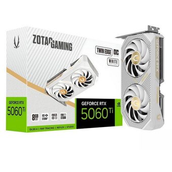  Видеокарта Zotac RTX5060Ti Twin Edge OC White ED 8GB (ZT-B50610Q-10M) GDDR7 128bit 3xDP HDMI 2Fan RTL 