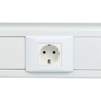  Розетка EKF E2MR16-028-10, 45х45 2 модуля, с заземлением, белая, пря мая 