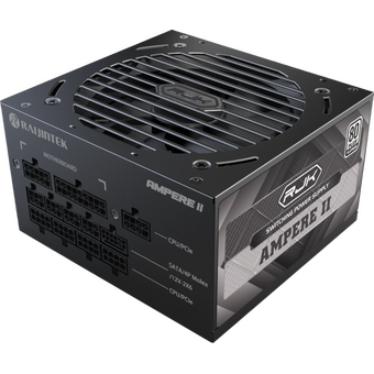  Блоки питания RAIJINTEK Ampere II 1200 (0R30B00039) 80+ Platinum (ATX, 3.1, PCIe 5.1, Full-modular, 1x24(20+4)pin, 2x4+4-pin CPU) 