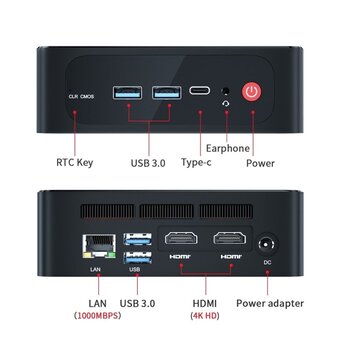  Мини ПК Beelink BL/SER5/5500U/16G/500G/2,5G* 1/Black 