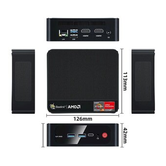  Мини ПК Beelink BL/SER5/5500U/16G/500G/2,5G* 1/Black 