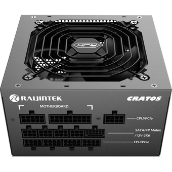  Блоки питания RAIJINTEK Cratos 1000 (0R30B00005) 80+ Gold (ATX, 3.1, PCIe 5.1, Full-modular, 1x24(20+4)pin, 2x4+4-pin CPU, 4x6+2-pin) 
