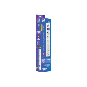  Сетевой фильтр Powercube SPG6-16-3M 3м (6 розеток) белый 