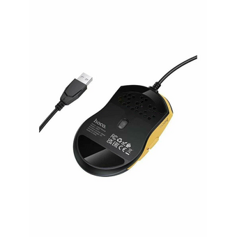  Мышь HOCO GM51 Sky luminous gaming wired mouse черный/желтый 