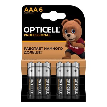  Батарейка OPTICELL Professional LR03 BL6 (5052004) 