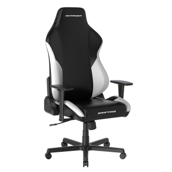  Кресло DxRacer OH/DL23/NW PU-кожа, Топ-Ган, подлокотники 3D чёрно-белое 