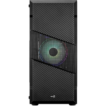  Корпус AeroCool Menace Saturn RGB (4710562754186) черный, ATX, без БП, с окном, 2*USB 3.0, audio 