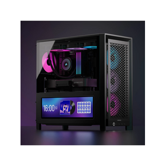 Корпус Corsair Frame 4000D LCD RS ARGB (CC-9011326-WW), без БП, Midi-Tower, TG, 3x120mm 2xUSB-A 3.2, 1xUSB Type-C, E-ATX, ATX, mITX Black 