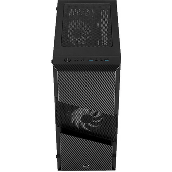  Корпус AeroCool Menace Saturn RGB (4710562754186) черный, ATX, без БП, с окном, 2*USB 3.0, audio 