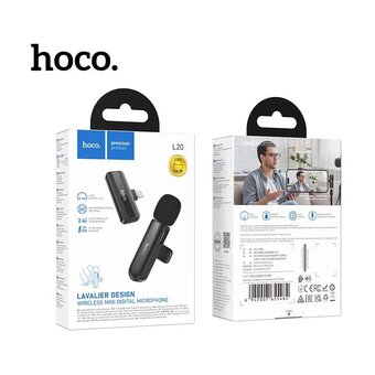  Микрофон HOCO L20 Fair wireless microphone iP черный 