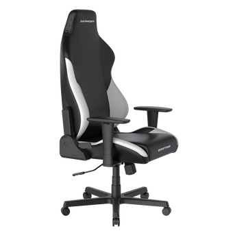  Кресло DxRacer OH/DL23/NW PU-кожа, Топ-Ган, подлокотники 3D чёрно-белое 