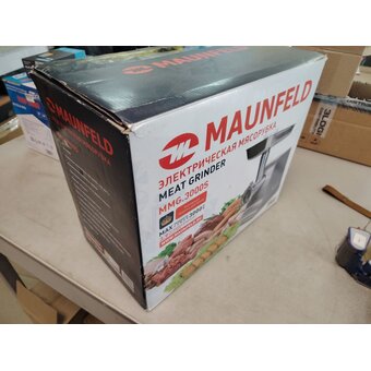  УЦ Мясорубка MAUNFELD MMG.3000S металлик (плохая упаковка, б/у, нет гар.талона, замена блока кнопок) 