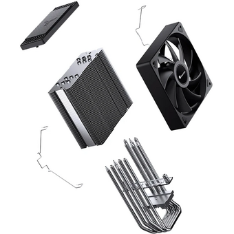 Кулер JONSBO CR-1000 Max V2 LGA1851/1700/1200/115X/AM5/AM4 (TDP 230W, PWM, 120mm Fan, 6 тепловых трубок, черный, 4-pin) Retail 