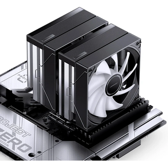  Кулер JONSBO CB80 Black LGA1851/1700/1200/115X/AM5/AM4 (TDP 260W, PWM, 120mm ARGB LED Fan + 120mm Black Fan, 6 тепловых трубок, 4-pin) Retai 