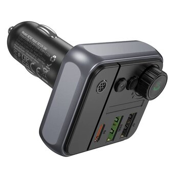  FM-трансмиттер BOROFONE BC50 Ascenso PD20W+QC3.0 car BT FM transmitter Black 