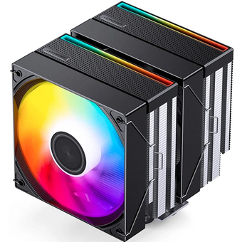  Кулер JONSBO CB80 Black LGA1851/1700/1200/115X/AM5/AM4 (TDP 260W, PWM, 120mm ARGB LED Fan + 120mm Black Fan, 6 тепловых трубок, 4-pin) Retai 