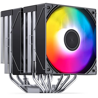  Кулер JONSBO CB80 Black LGA1851/1700/1200/115X/AM5/AM4 (TDP 260W, PWM, 120mm ARGB LED Fan + 120mm Black Fan, 6 тепловых трубок, 4-pin) Retai 