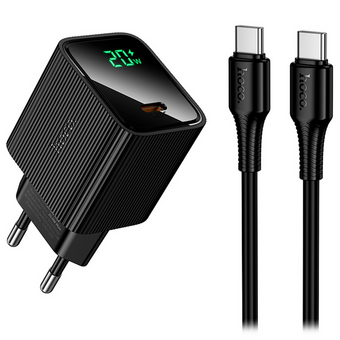  Зарядное устройство Hoco CS82A Type-C/Type-C Black 