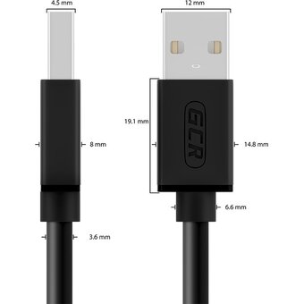  Кабель интерфейсный Greenconnect GCR-UM2M-BB2S-1.0m USB 2.0 1m черный 