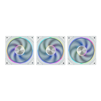  Вентилятор Eurocase EU-FN120ARGB_8+18 Kit WH C120XH White / Fan Kit 3 in 1,3*120 ARGB fans 4pin PWM+AURA 5V3pin female and male connector 
