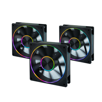  Вентилятор Eurocase EU-FN120ARGB2002_8+18 BL YF12023 Black,120 ARGB fan 3pin+AURA 5V3pin female and male connector with brown box,3pcs 