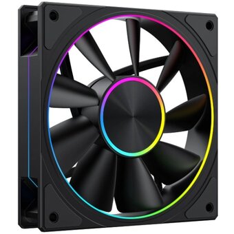  Вентилятор Eurocase EU-FN120ARGB2002_8+18 BL YF12023 Black,120 ARGB fan 3pin+AURA 5V3pin female and male connector with brown box,3pcs 